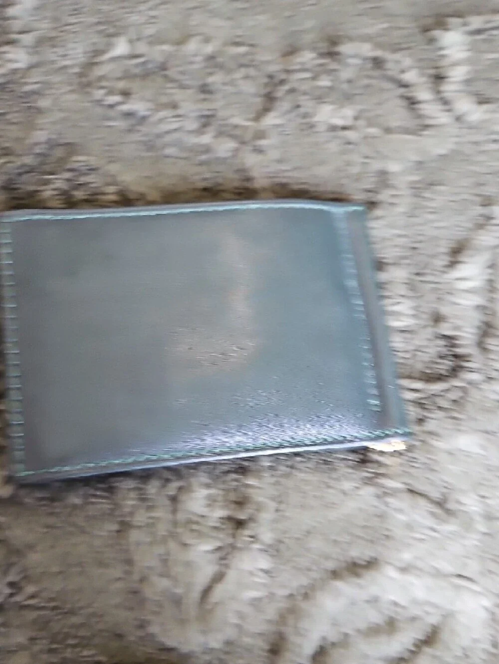 Rare Rolex Vintage Green Leather Money Clip with Green Stitching